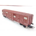 JOUEF WAGON COUVERT A BOGIES TYPE GAS HO EN BOITE ROUGE 6531