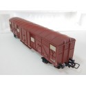 JOUEF WAGON COUVERT A BOGIES TYPE GAS HO EN BOITE ROUGE 6531
