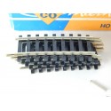 ROCO BOITE AVEC PETIT RAILS COURBES MAILLECHORTS + ECLISSES HO