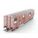 JOUEF WAGON COUVERT A BOGIES TYPE GAS ESSIEUX BRUNIES HO SANS BOITE