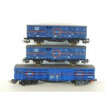 ELECTROTREN LOT DE 3 WAGONS COUVERT TRANSFESA SANS BOITE HO