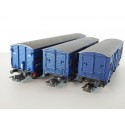 ELECTROTREN LOT DE 3 WAGONS COUVERT TRANSFESA SANS BOITE HO