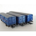ELECTROTREN LOT DE 3 WAGONS COUVERT TRANSFESA SANS BOITE HO