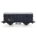 PIKO WAGON COUVERT MARRON A ESSIEUX TOIT GRIS EUROPE SNCF SANS BOITE HO
