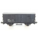 PIKO WAGON COUVERT MARRON A ESSIEUX TOIT GRIS EUROPE SNCF SANS BOITE HO