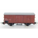 PIKO WAGON COUVERT MARRON CLAIRE A ESSIEUX SNCF 469251 SANS BOITE HO