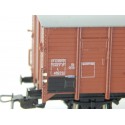 PIKO WAGON COUVERT MARRON CLAIRE A ESSIEUX SNCF 469251 SANS BOITE HO