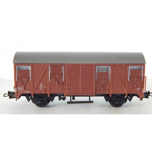 PIKO WAGON COUVERT MARRON CLAIRE A ESSIEUX 21 RIV NS SANS BOITE HO